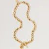 Lily Chain Necklace Gold Plated Stainless Steel
