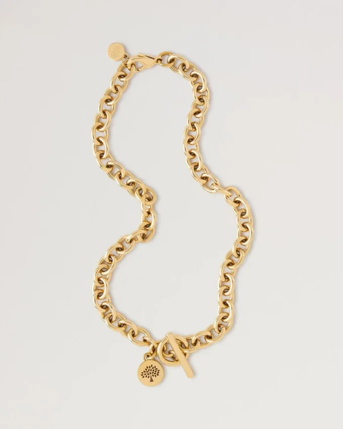Lily Chain Necklace Gold Plated Stainless Steel