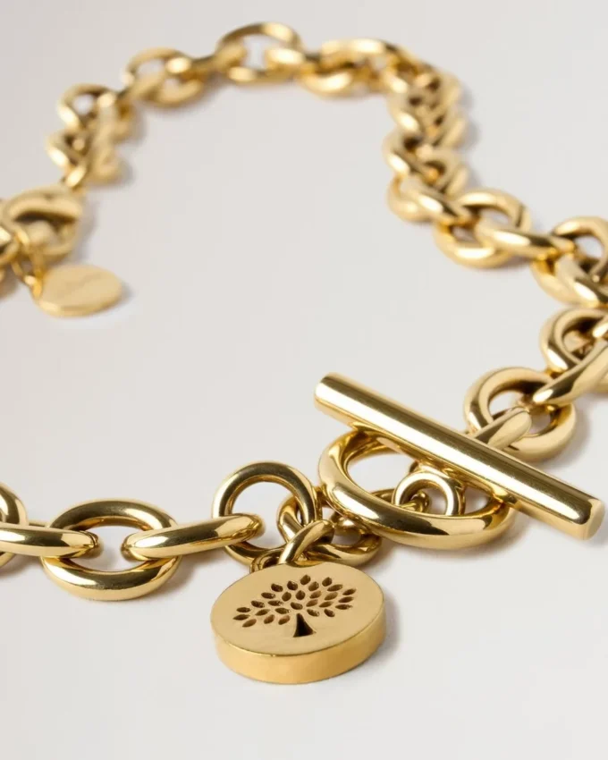 Lily Chain Necklace Gold Plated Stainless Steel