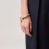 Lily Leather Chain Bracelet Small Mulberry Green Leather & Metal