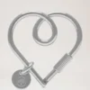 Looped Heart Keyring Silver Zinc Women