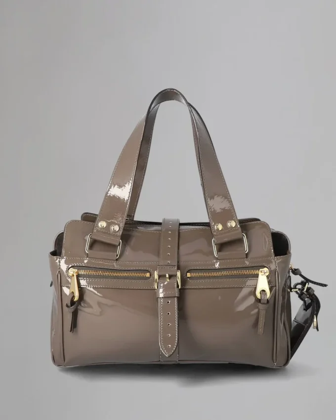 Mabel Pre-Loved Grey Patent Leather Pre-Loved Bags