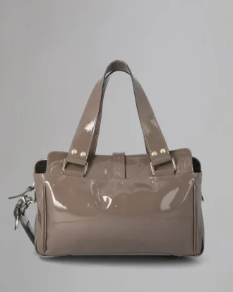 Mabel Pre-Loved Grey Patent Leather Pre-Loved Bags