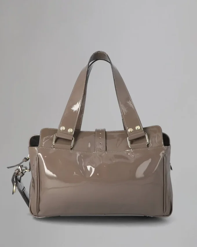 Mabel Pre-Loved Grey Patent Leather Pre-Loved Bags
