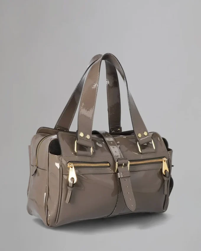 Mabel Pre-Loved Grey Patent Leather Pre-Loved Bags