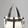 Mabel Pre-Loved White & Black Light Grainy Pre-Loved Bags