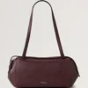 Meadow Small Shoulder Bag Black Cherry Natural Grain
