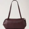 Meadow Small Shoulder Bag Black Cherry Natural Grain