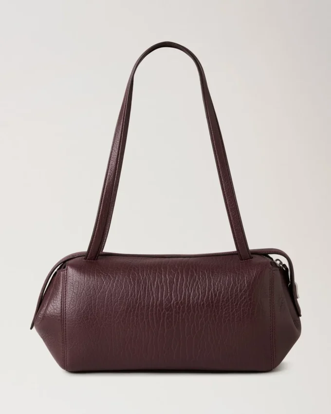 Meadow Small Shoulder Bag Black Cherry Natural Grain