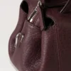 Meadow Small Shoulder Bag Black Cherry Natural Grain