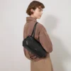 Meadow Small Shoulder Bag Black Natural Grain Mini & Micro Bags