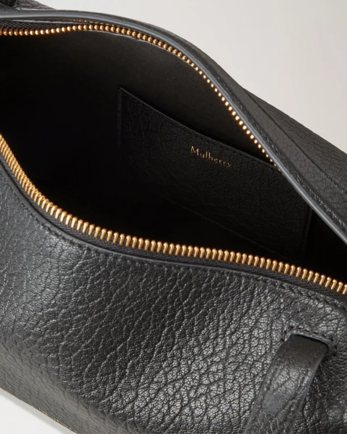 Meadow Small Shoulder Bag Black Natural Grain Mini & Micro Bags