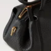 Meadow Small Shoulder Bag Black Natural Grain Mini & Micro Bags