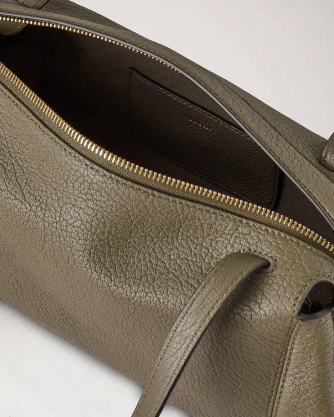 Meadow Small Shoulder Bag Linen Green Natural Grain