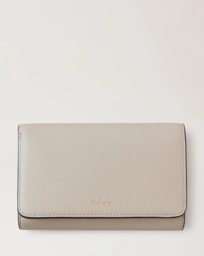 Medium Continental French Purse Chalk Small Classic Grain