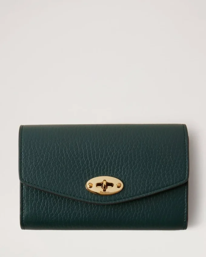 Medium Darley Wallet Mulberry Green Heavy Grain Medium Darley Wallet Mulberry Green Heavy Grain