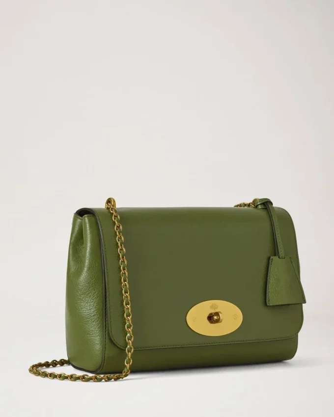 Medium Lily Fern High Shine Leather Women