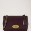 Medium Lily Oxblood High Shine Leather Women