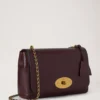 Medium Lily Oxblood High Shine Leather Women