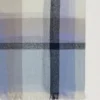 Mega Check Scarf Poplin Blue & Ecru Cashmere Blend Mega Check Scarf Poplin Blue & Ecru Cashmere Blend