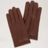 Men’s Soft Nappa Gloves Brown Smooth Nappa Scarves & Hats