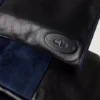 Mens Touchscreen Leather Gloves Black & Midnight Leather Mens Touchscreen Leather Gloves Black & Midnight Leather