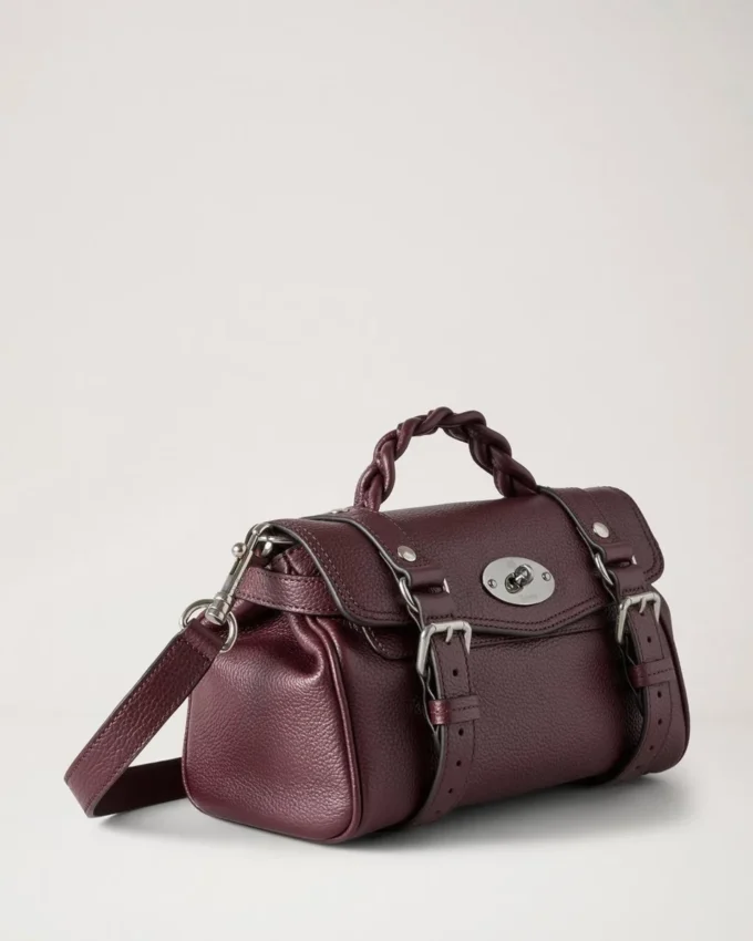 Mini Alexa Black Cherry Small Classic Grain Women