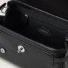 Mini Alexa Black High Shine Leather Top Handle Bags
