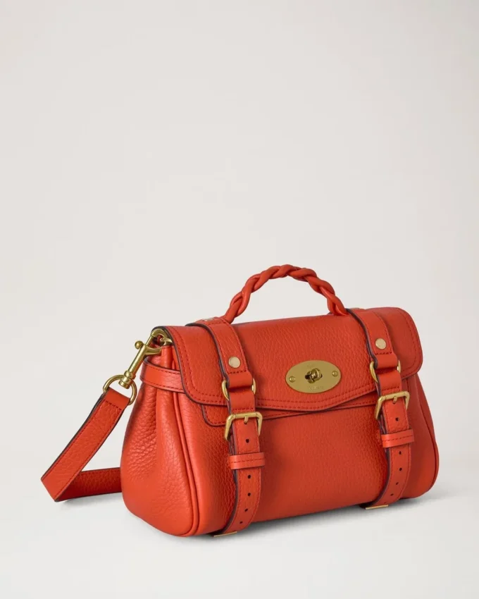 Mini Alexa Coral Orange Heavy Grain Women