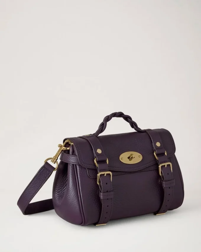 Mini Alexa Deep Aubergine Heavy Grain Women