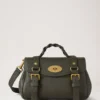 Mini Alexa Juniper Green Heavy Grain Top Handle Bags