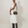 Mini Alexa Juniper Green Heavy Grain Top Handle Bags