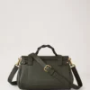 Mini Alexa Juniper Green Heavy Grain Top Handle Bags
