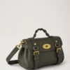 Mini Alexa Juniper Green Heavy Grain Top Handle Bags