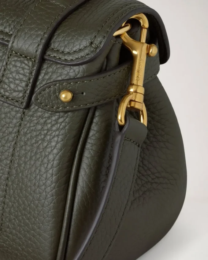 Mini Alexa Juniper Green Heavy Grain Top Handle Bags