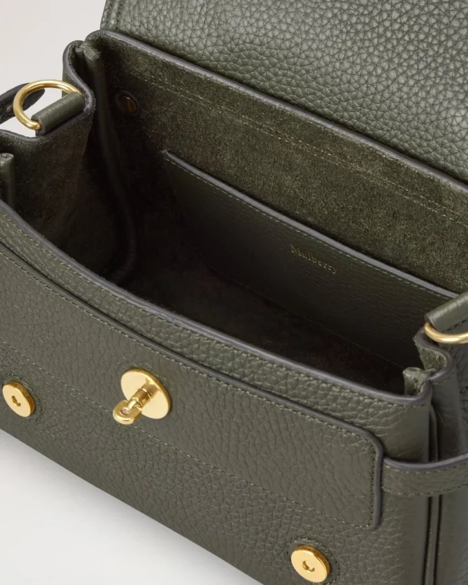 Mini Alexa Juniper Green Heavy Grain Top Handle Bags