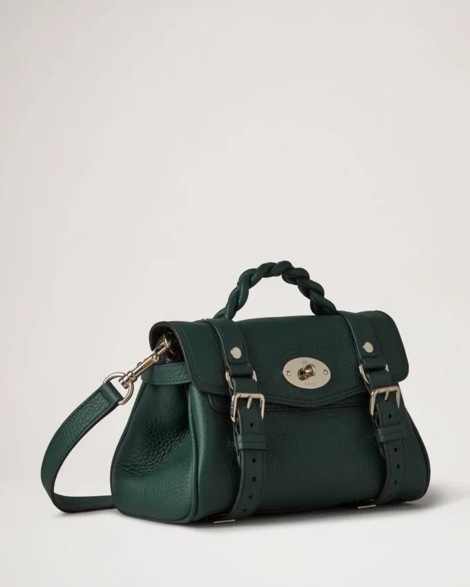 Mini Alexa Mulberry Green Heavy Grain Women