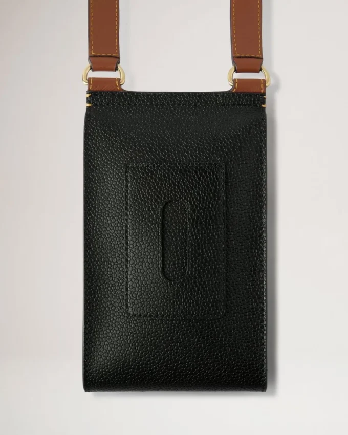 Mini Antony Black & Cognac Bioveg Scotchgrain & Flat Calf
