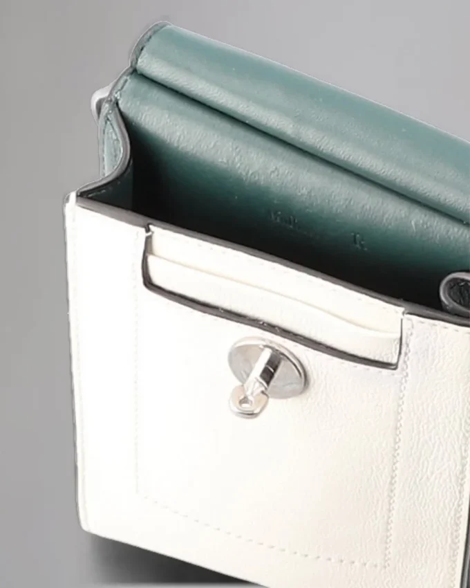 Mini Antony Pre-Loved  Lawn Green, White & Mulberry Green Small Classic Grain