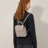 Mini Bayswater Backpack Cashmere Taupe Small Classic Grain