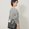 Mini Bayswater Tote Black Small Classic Grain Women