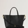 Mini Bayswater Tote Black Small Classic Grain Women