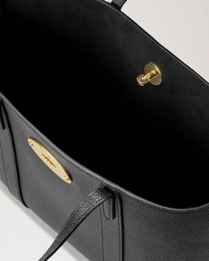 Mini Bayswater Tote Black Small Classic Grain Women