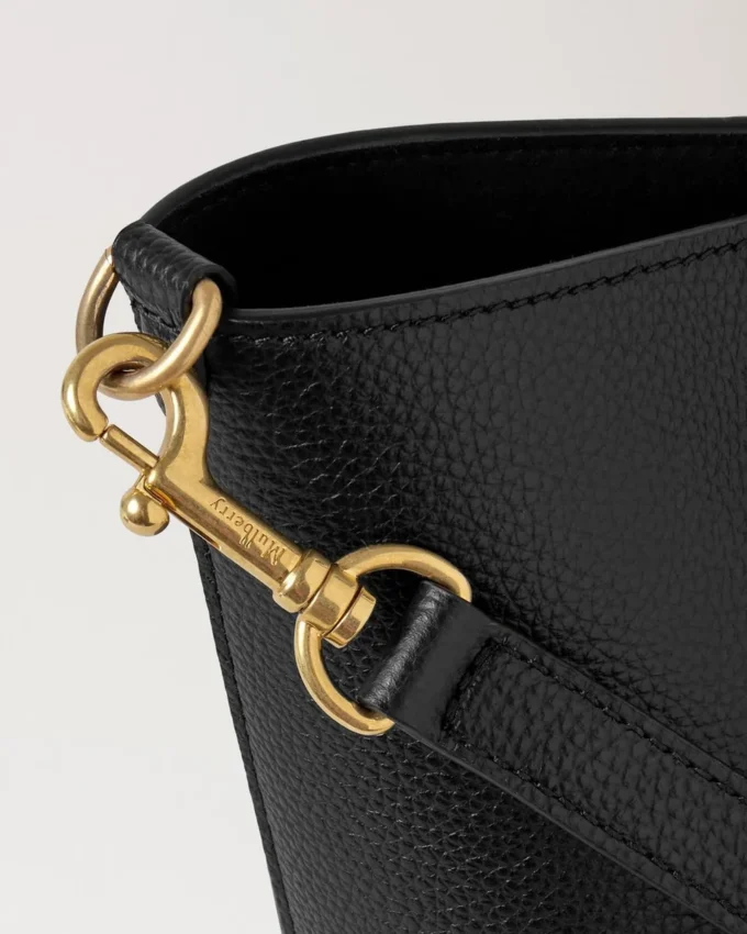 Mini Bayswater Tote Black Small Classic Grain Women