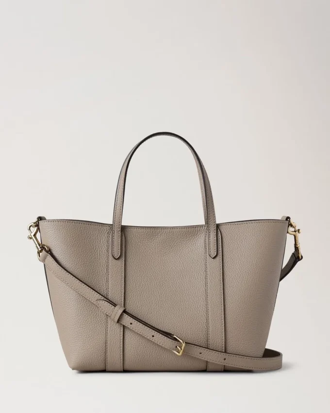 Mini Bayswater Tote Cashmere Taupe Small Classic Grain