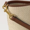 Mini Bayswater Tote Ecru & Bright Oak Raffia & Leather Trim