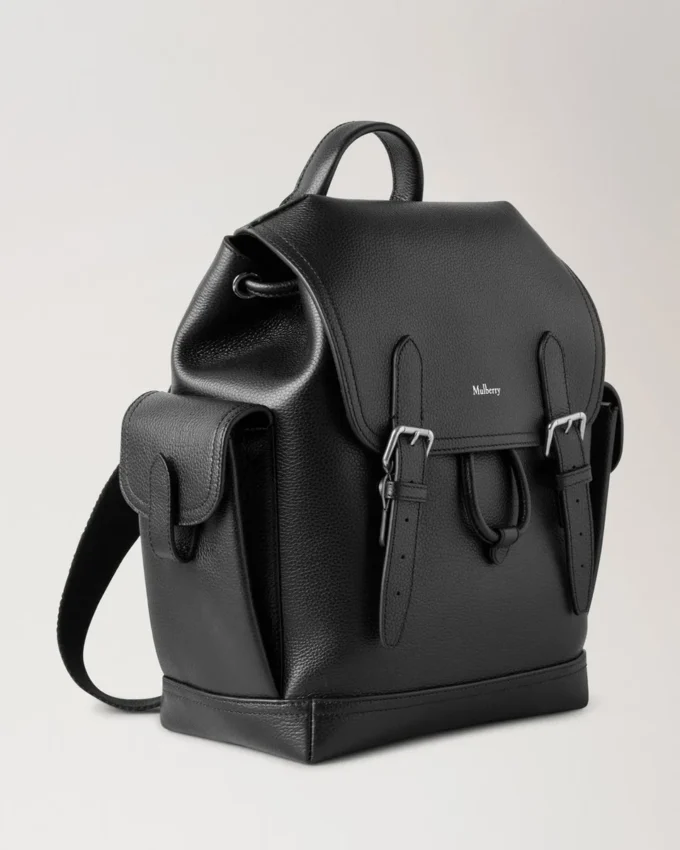 Mini Heritage Backpack Black Small Classic Grain