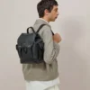Mini Heritage Backpack Black Small Classic Grain