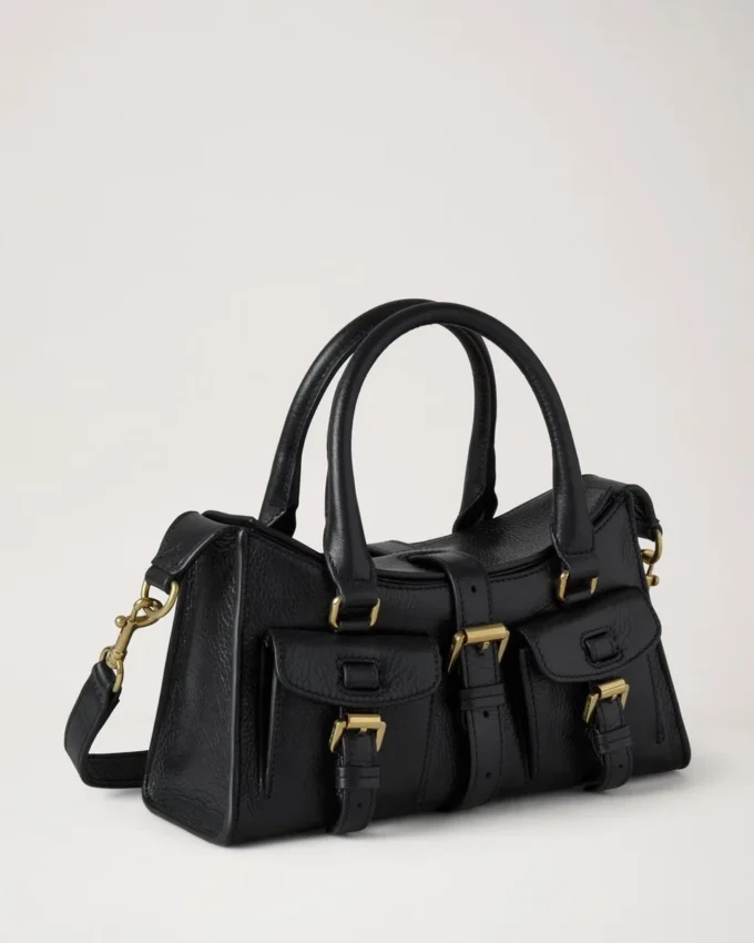 Mini Roxanne Black High Shine Leather Roxanne