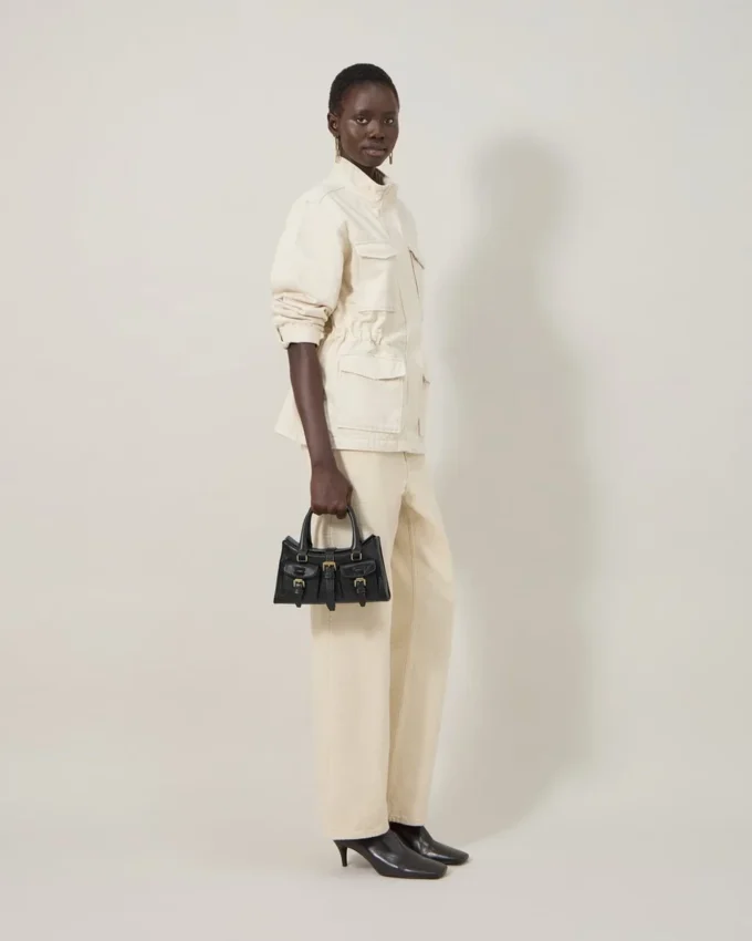 Mini Roxanne Black High Shine Leather Roxanne